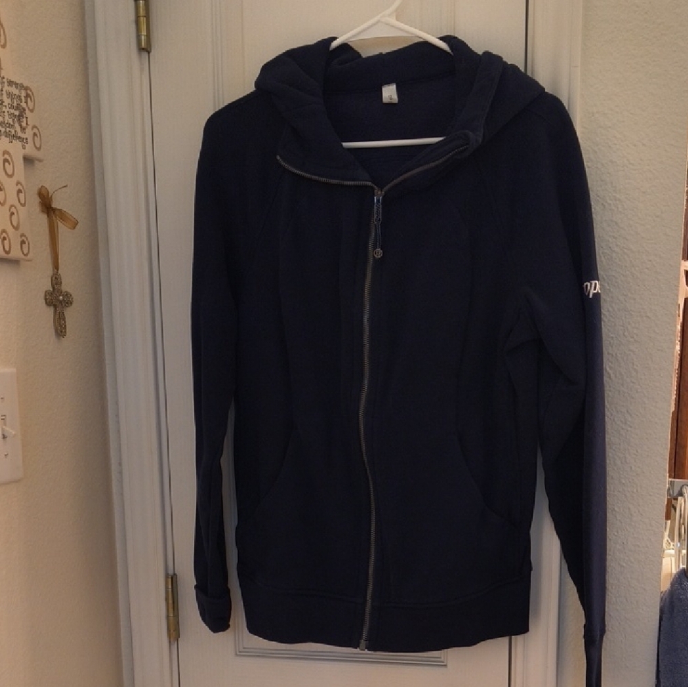 Lululemon Navy Blue Zip-Up Scuba Hoodie